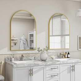 Gold Arched Wall Mirror
